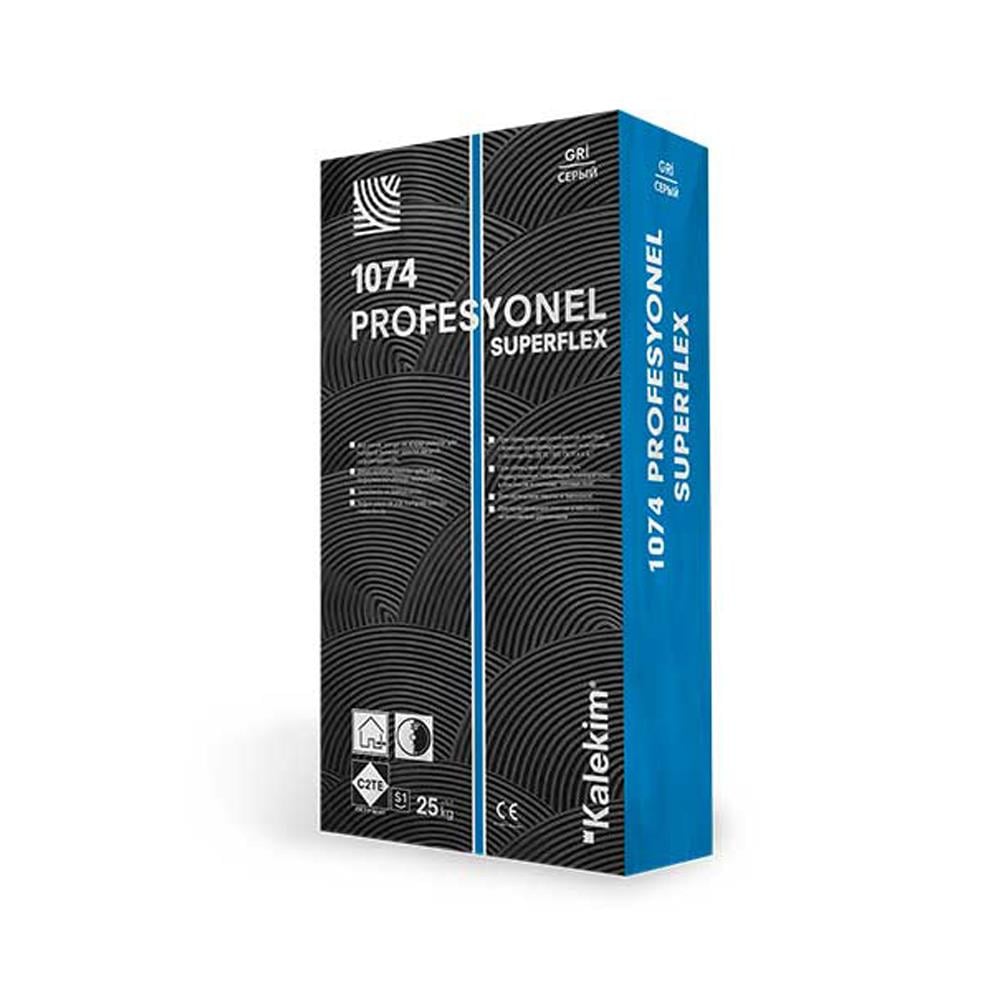 Kalekim 1074 Profesyonel Süperflex Granit Yapıştırma Harcı Gri 25 Kg (C2Te S1) resmi