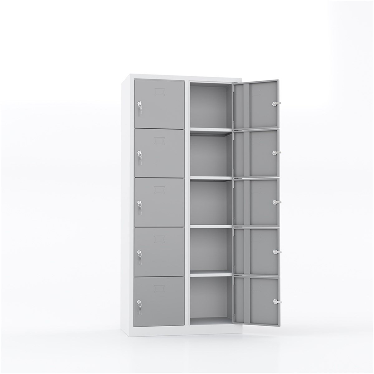 Usta Çelik Emanet Dolabı Metal 10 Gözlü 79X40X175 U-Gz010 resmi