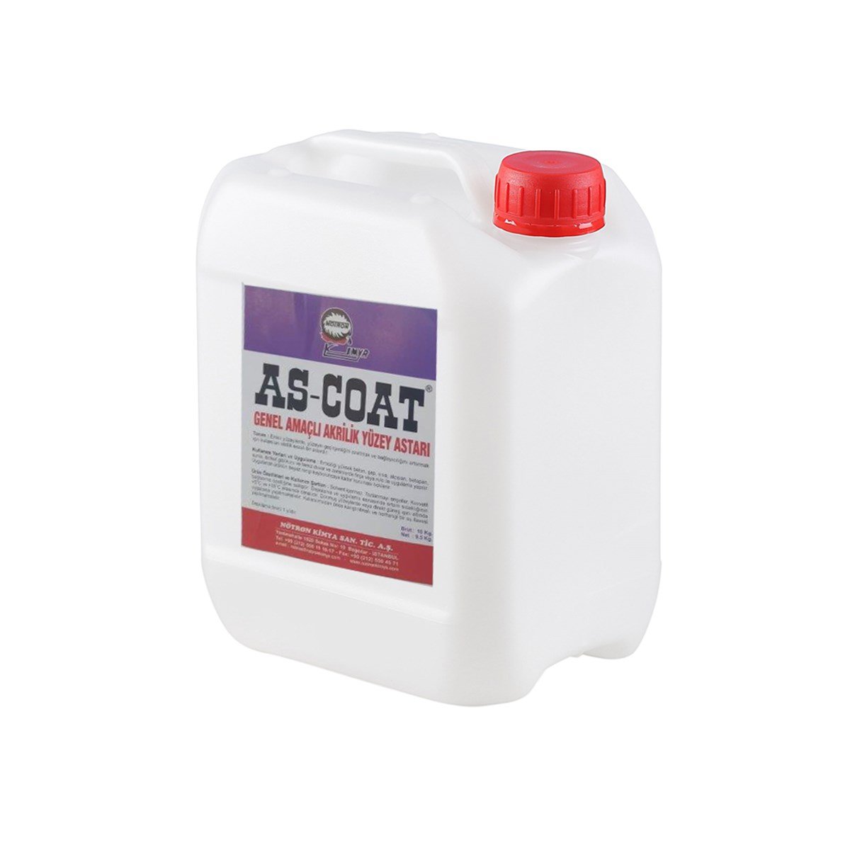 As-Coat Genel Amaçlı Akrilik Yüzey Astarı 10 Kg resmi