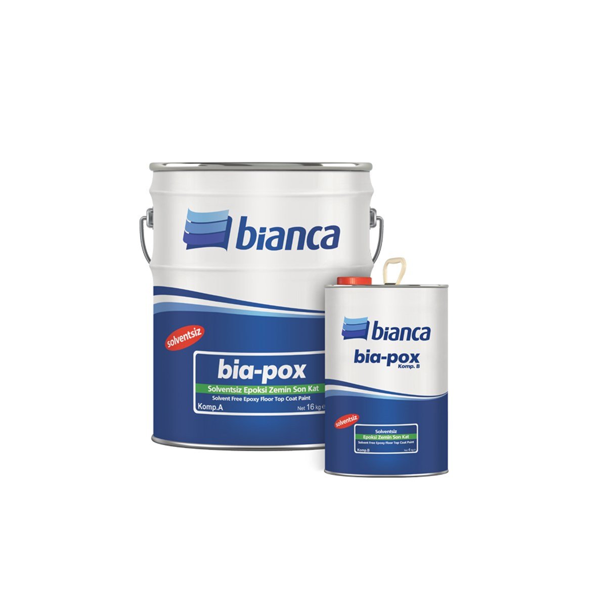 Bianca Bia-Pox Solventsiz Epoksi Zemin Son Kat Boyası Beyaz 20 Kg resmi