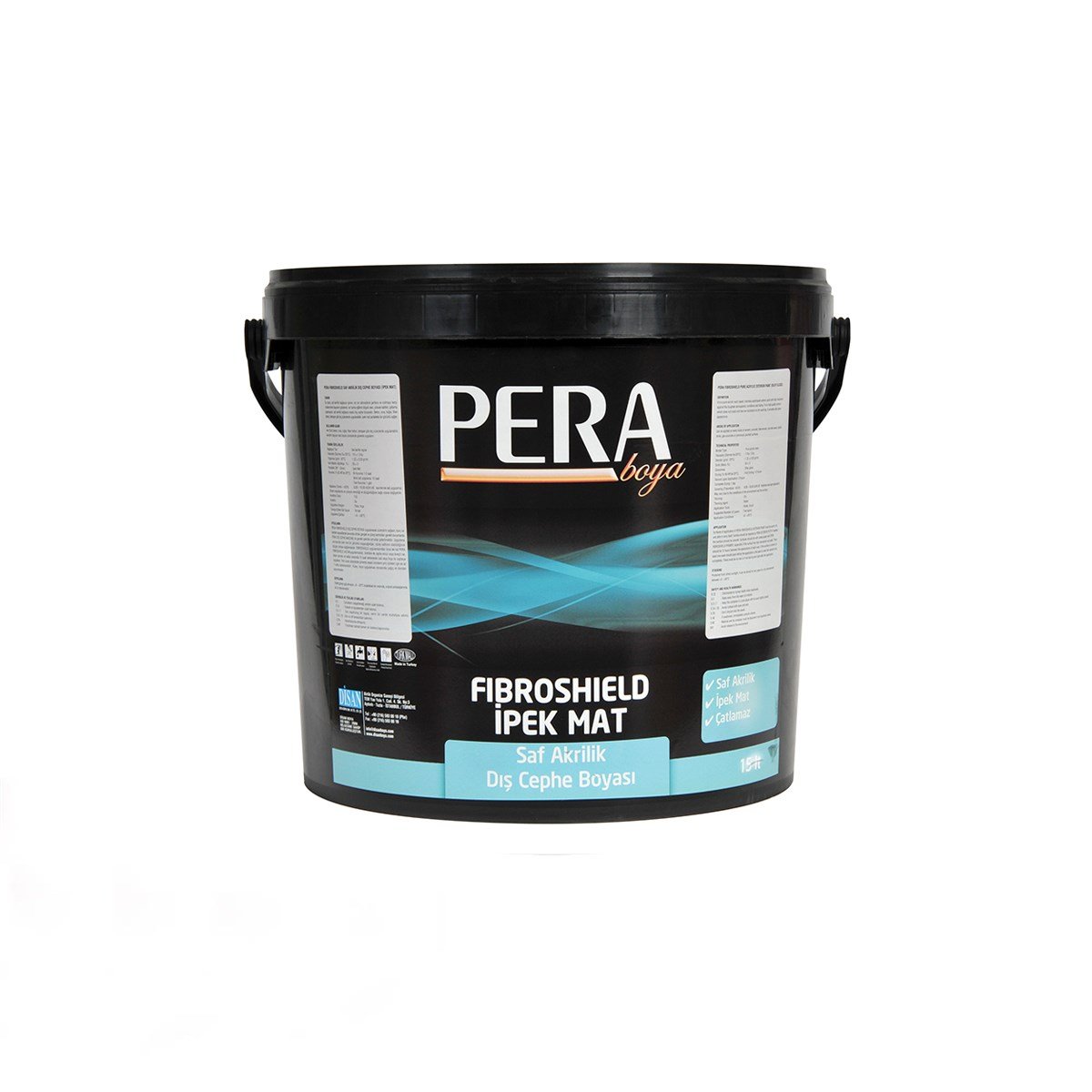 Pera Fibroshield Mat Akrilik Dış Cephe Boyası 15 Lt (20 Kg) Beyaz resmi