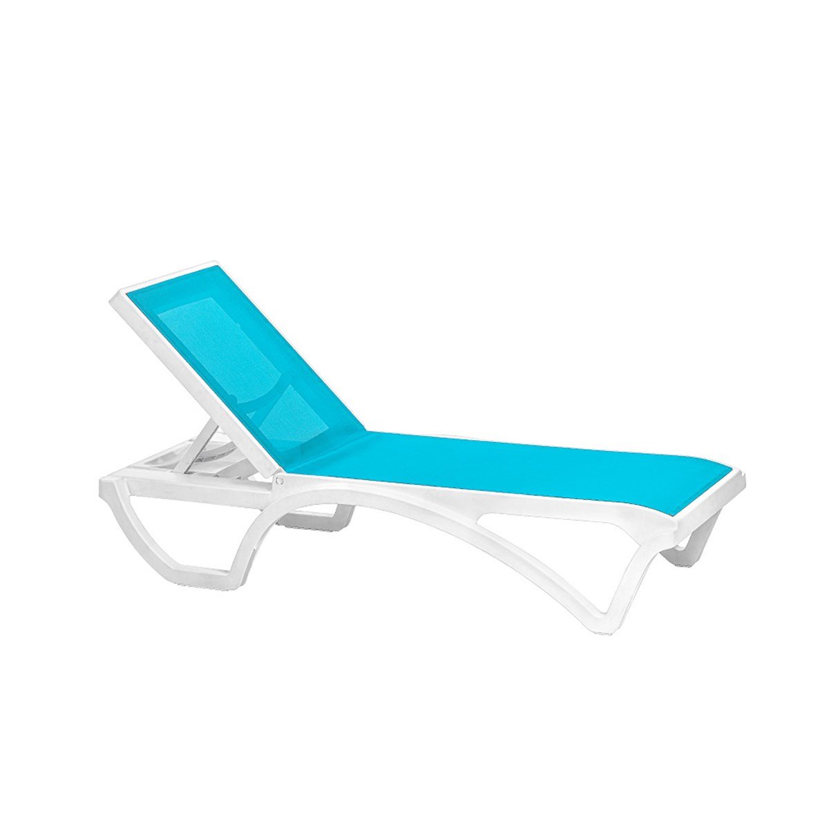 Brezza 2534 Royal Fileli Şezlong Beyaz/Mavi resmi