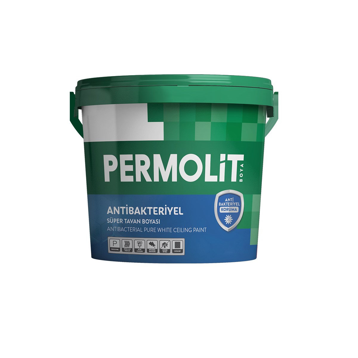 Permolit Antibakteriyel Süper Tavan Boyası Beyaz 20 Kg resmi