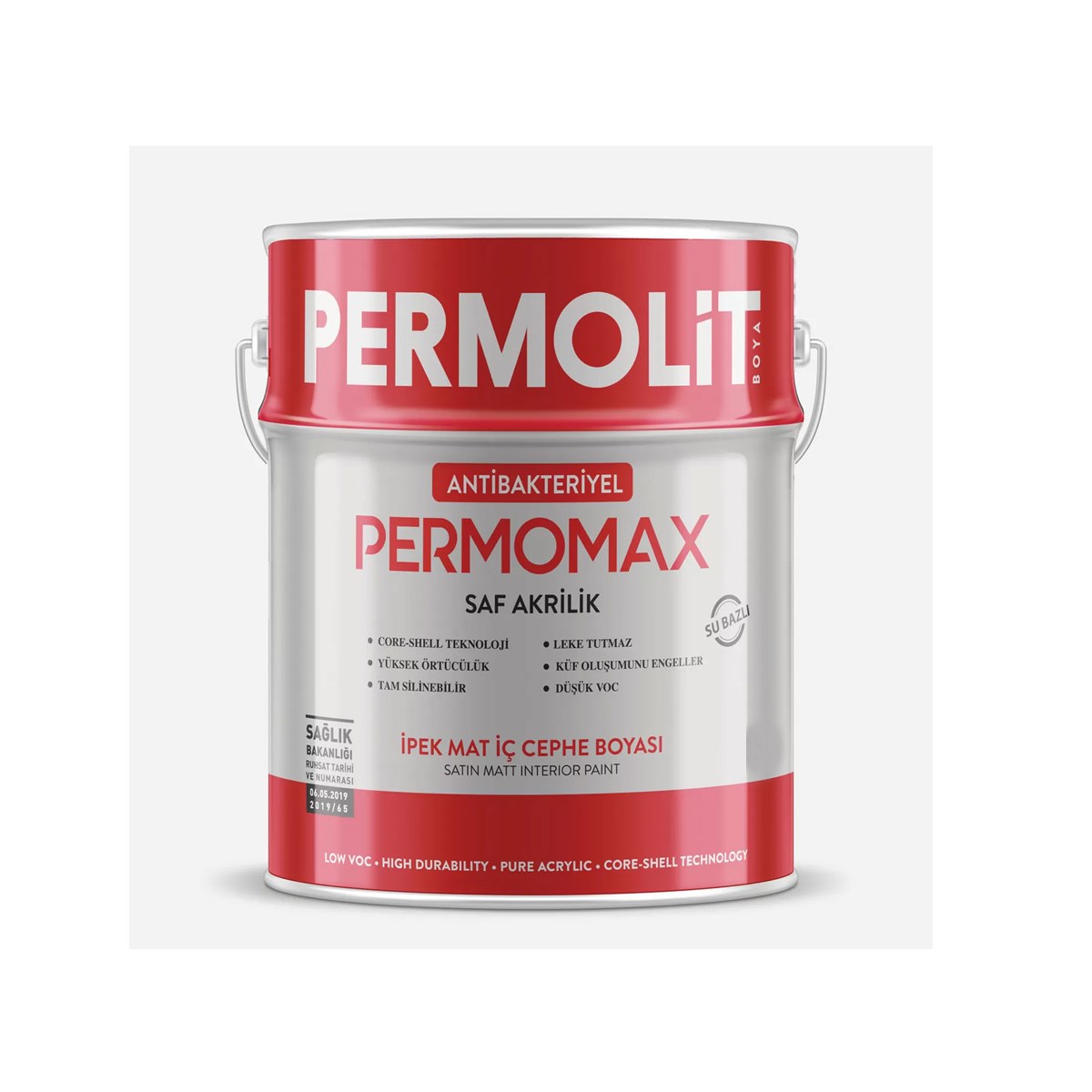 Permolit Permomax Antibakteriyel İpek Mat İç Cephe Boyası 7,5 Lt resmi