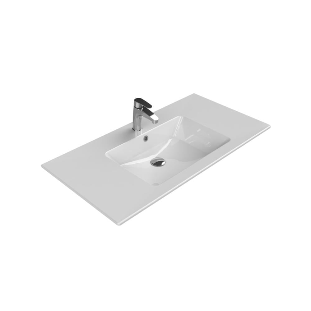 Turkuaz Cerastlye İbiza Etajerli Lavabo 101X51Cm 050500-U resmi
