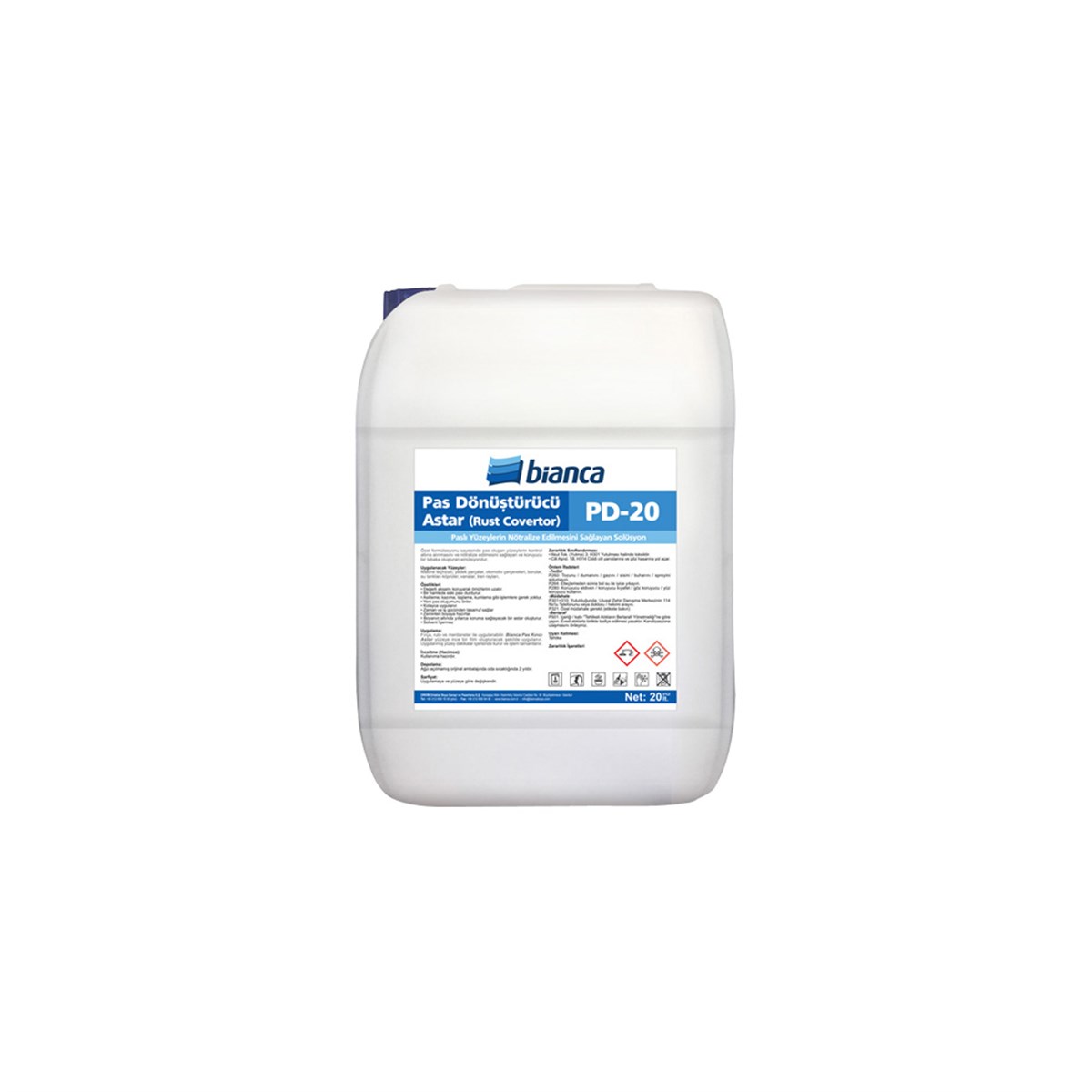 Bianca Pas Dönüştürücü Astar Pd-20 (Rust Converter) 20 Lt resmi