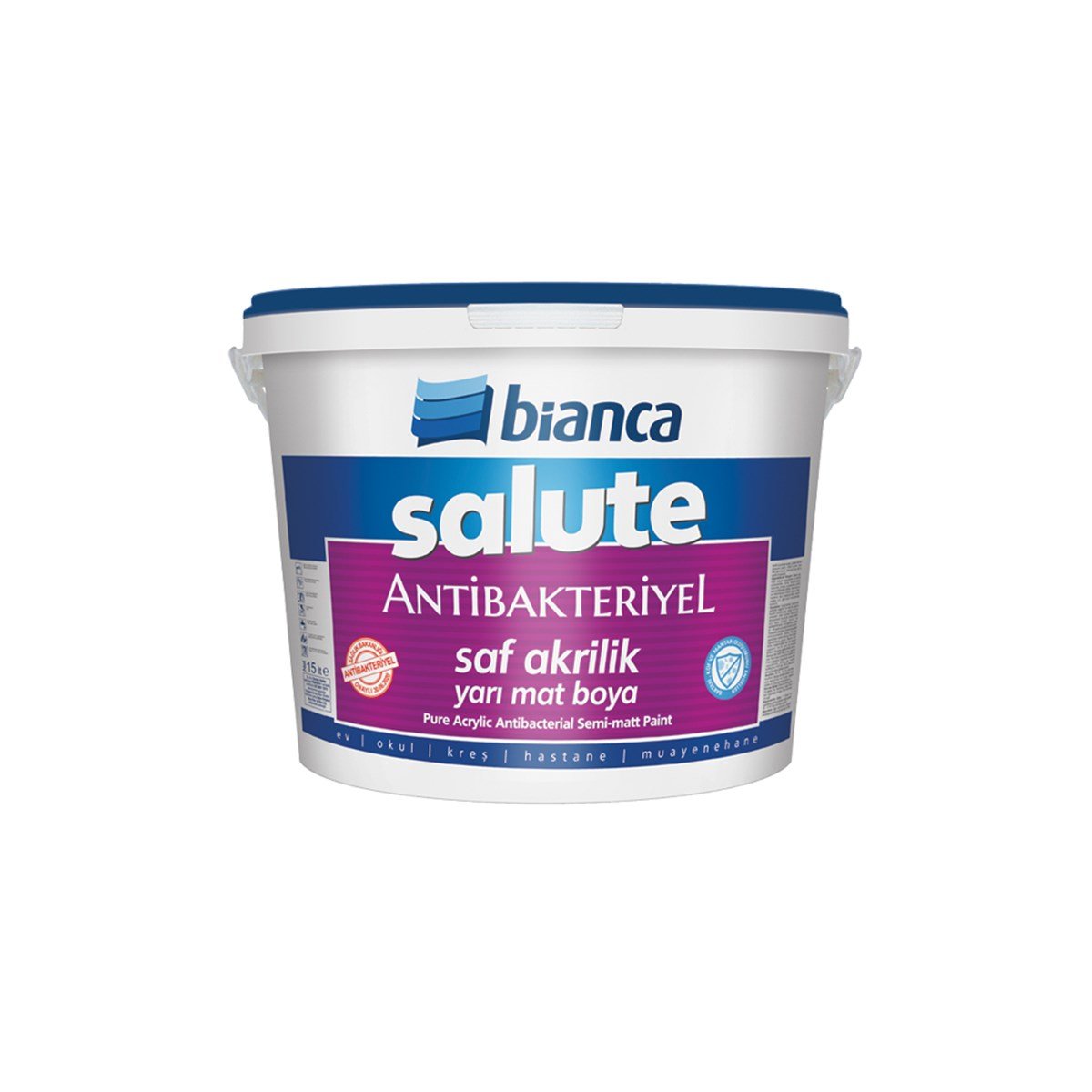 Bianca Salute Antibakteriyel Saf Akrilik Yarı Mat Boya 15 Lt resmi