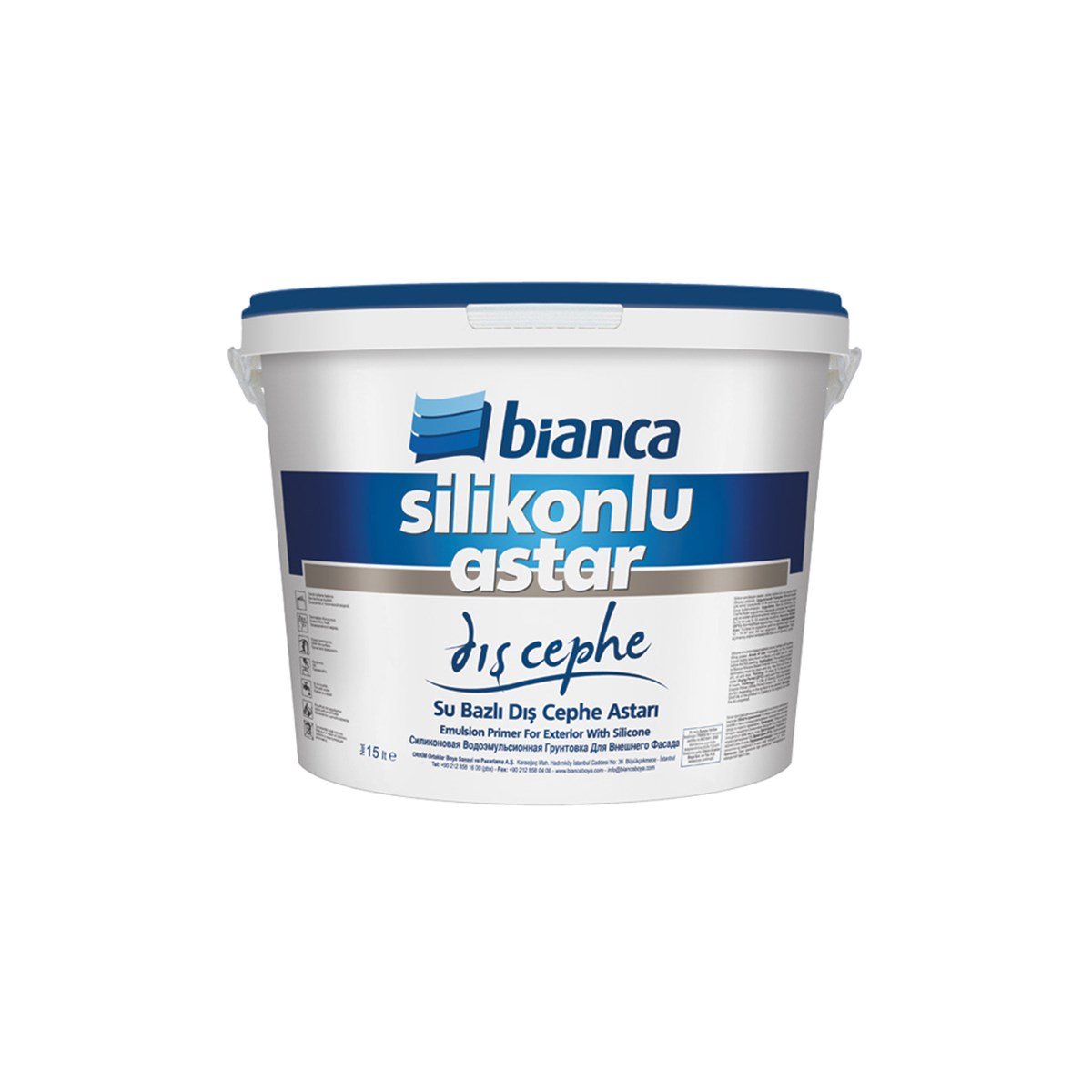 Bianca Silikonlu Dış Cephe Astarı 15 Lt Beyaz resmi