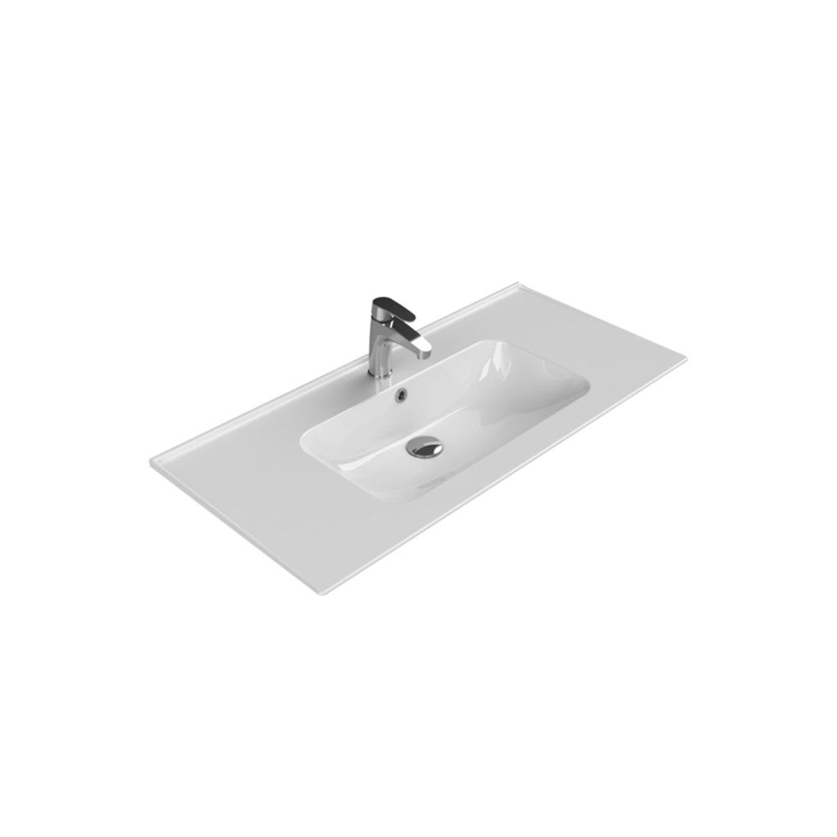 Turkuaz Cerastyle Blue Etajerli Lavabo 100X47Cm 042500-U resmi
