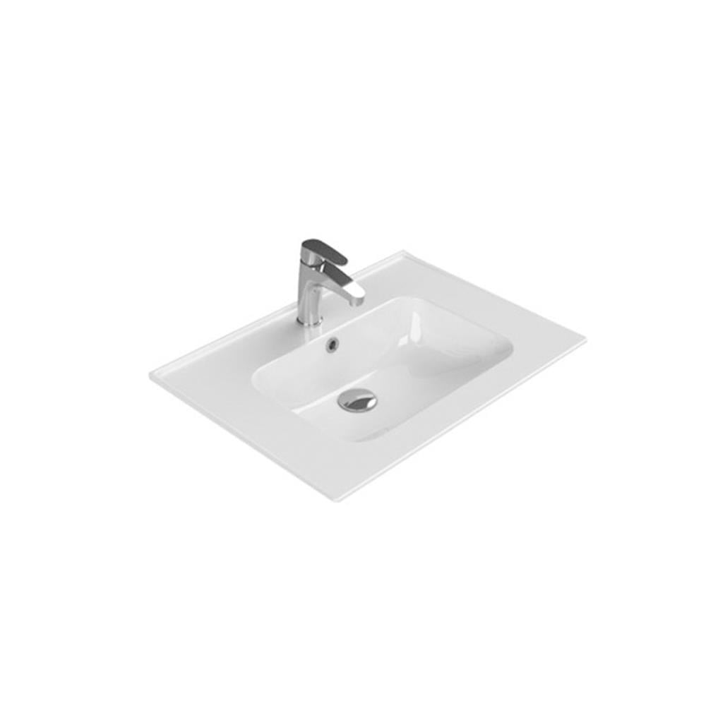 Turkuaz Cerastyle Blue Etajerli Lavabo 65X47Cm 042100-U resmi