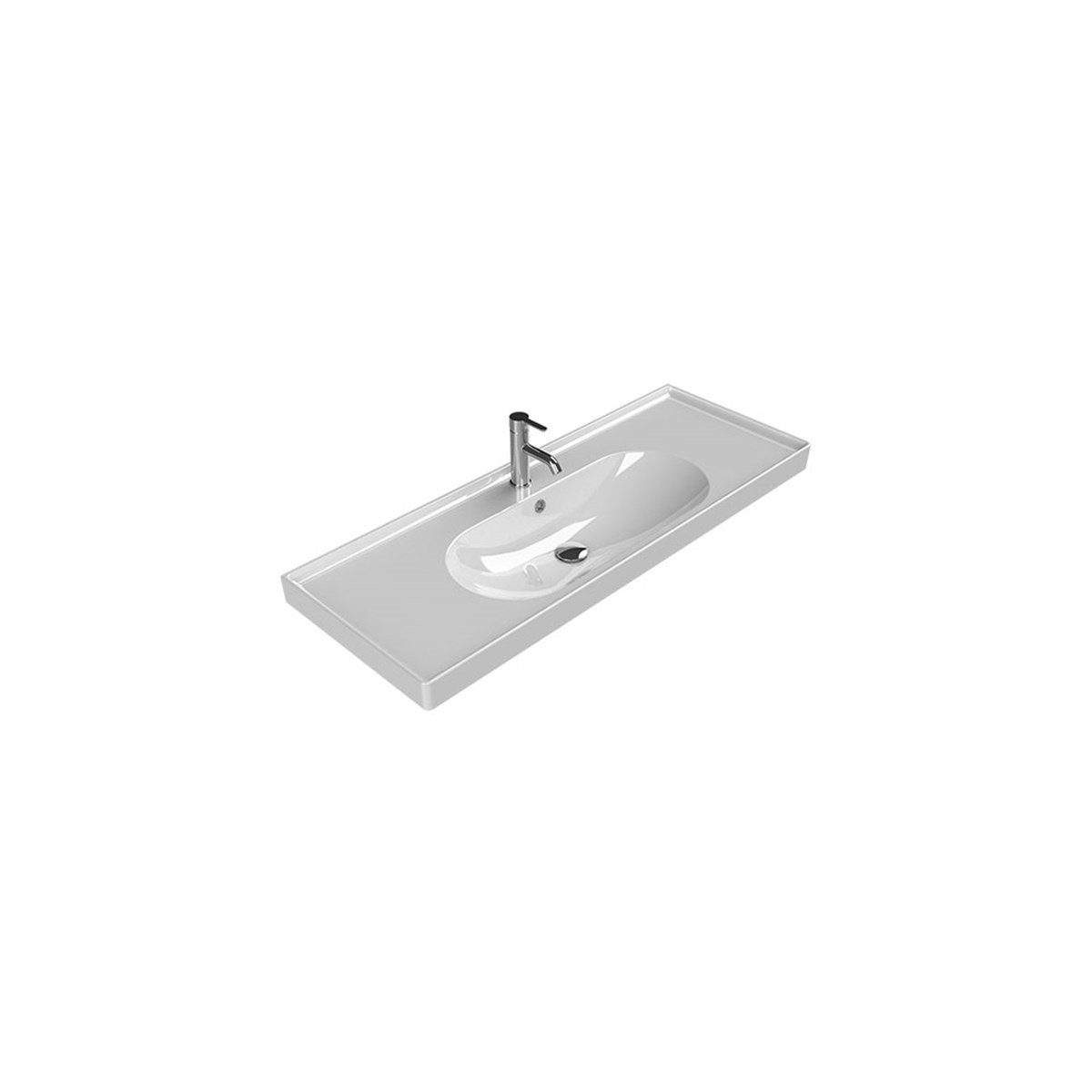Turkuaz Cerastyle Arya Etajerli Lavabo 120X45Cm 043600-U resmi