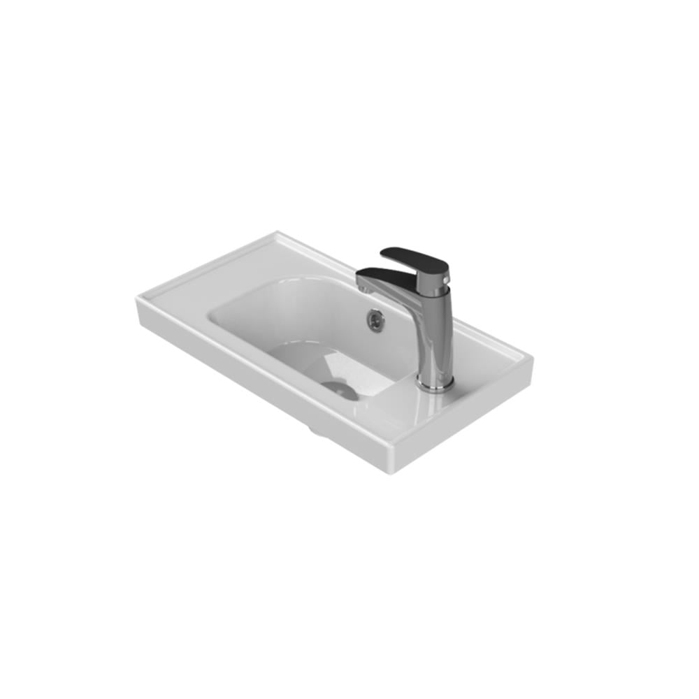 Turkuaz Cerastyle Frame Etajerli Lavabo 50X28Cm 001700-U (Sağdan Batarya Delikli) resmi