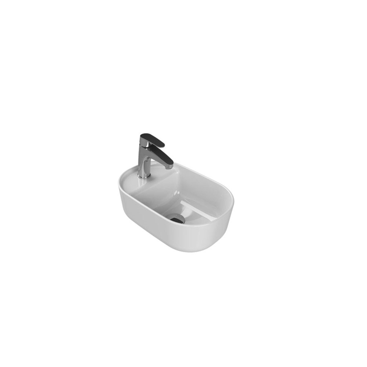Turkuaz Cerastyle Aqua Tezgah Üstü Lavabo 42X28Cm 077000-U resmi