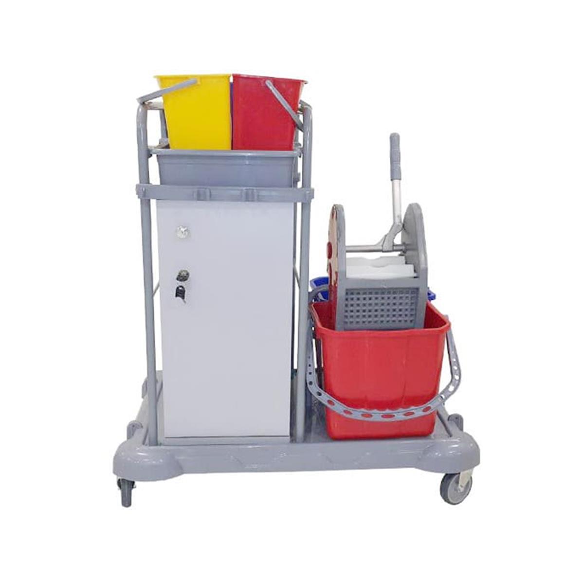 Kat Hizmet Arabası Dolaplı Çift Kovalı Plastik 3404 resmi