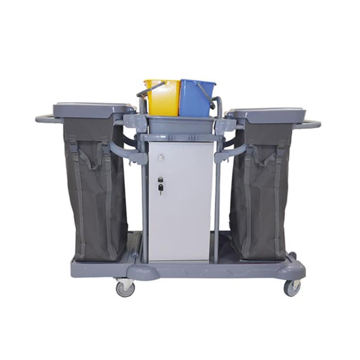 Kat Hizmet Arabası Dolaplı Çift Brandalı Plastik KHA 3402  resmi