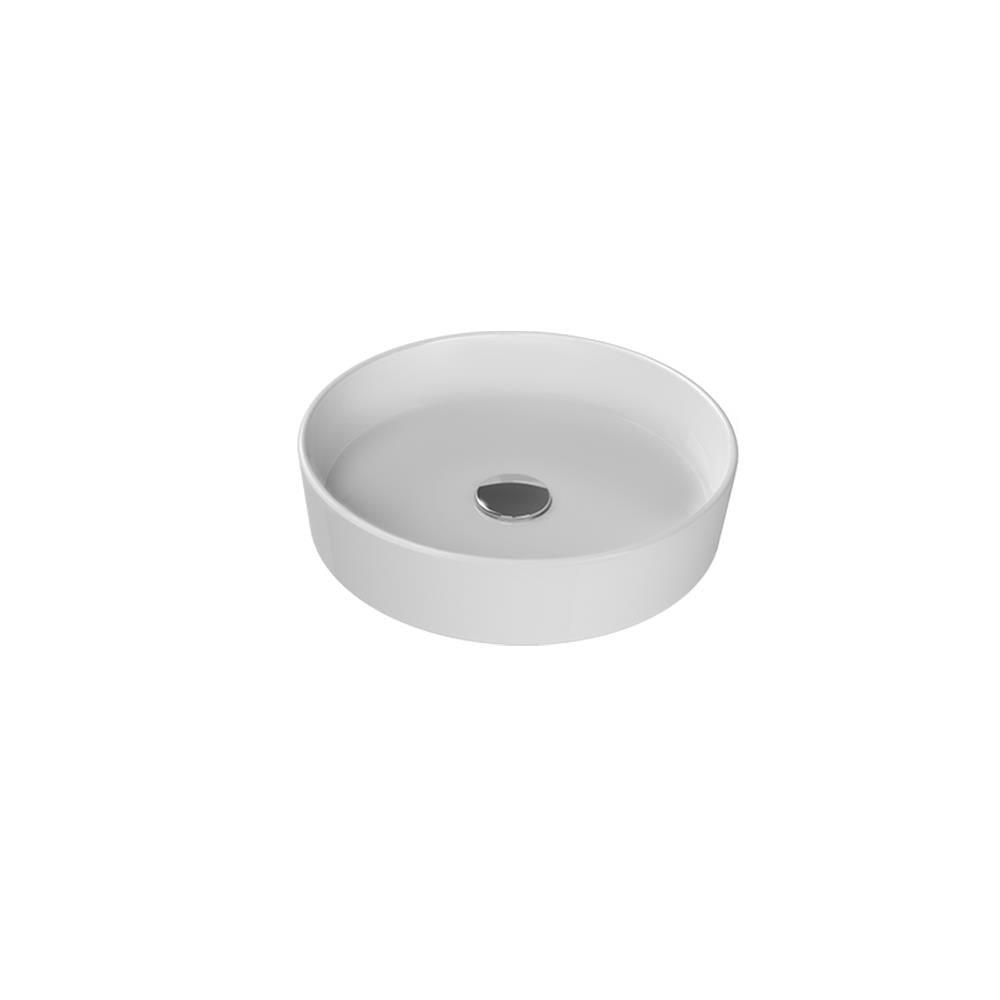 Turkuaz Cerastyle Suit Tezgah Üstü Lavabo Mat Beyaz Ø40cm 078100-97 resmi