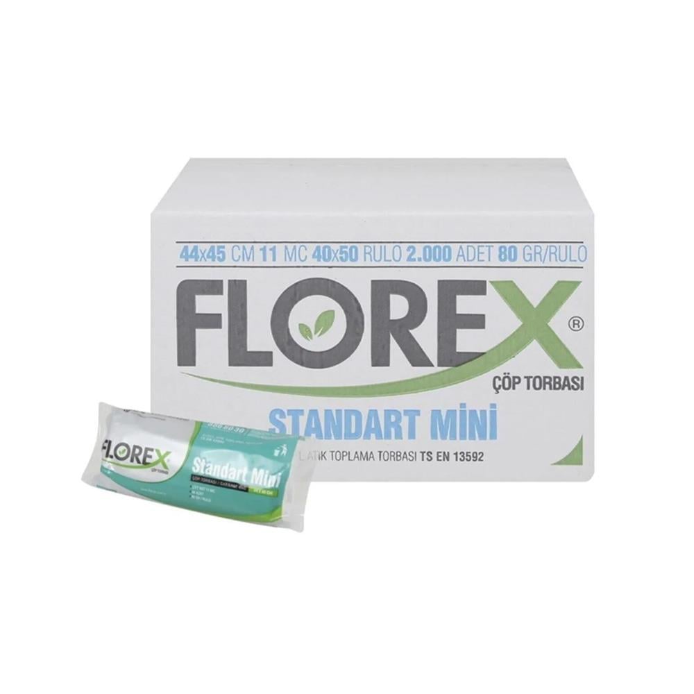 Florex 524 Standart Mini Çöp Poşeti 44x45cm 50 Rulo (1 Rulo 40 Adet) resmi