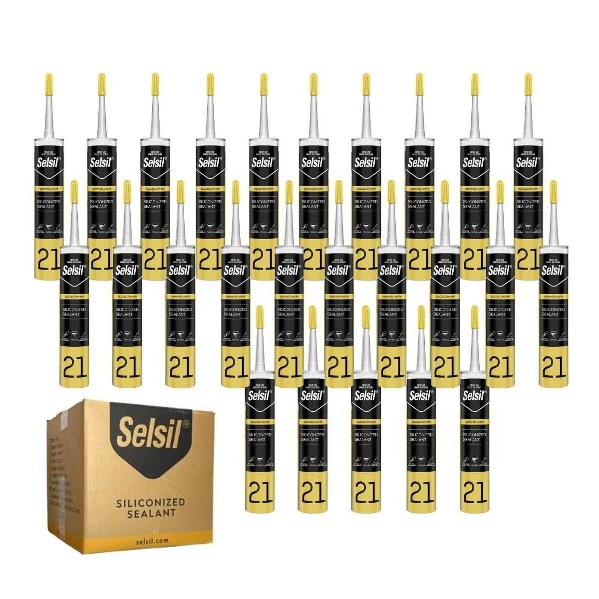 Selsil Silikonize Akrilik Mastik 500 Gr Kahverengi (1 Koli = 25 Adet) 3019 resmi