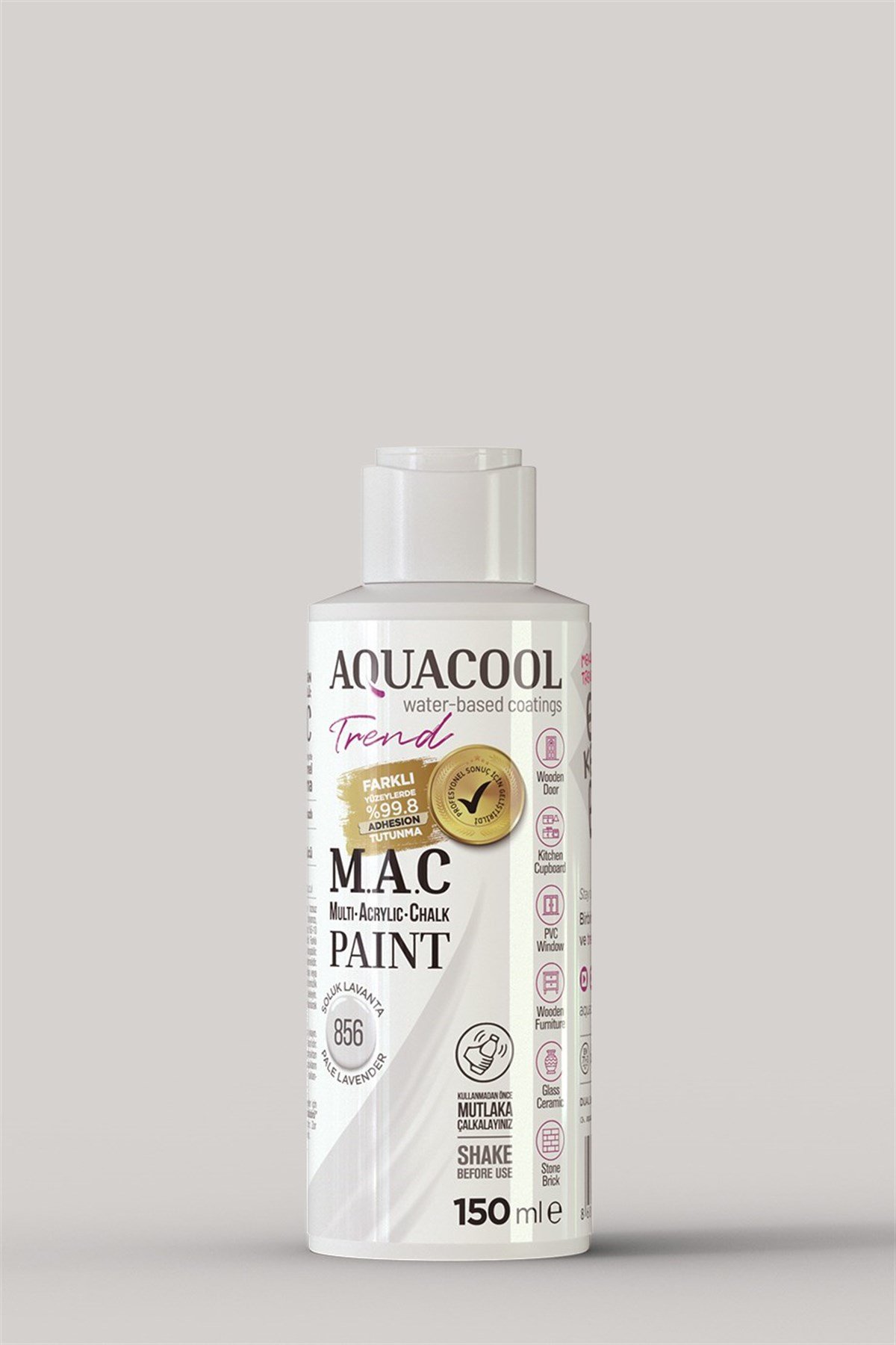 Aquacool Trend M.A.C Su Bazlı Akrilik Hobi Boyası 856 Soluk Lavanta 150Ml resmi
