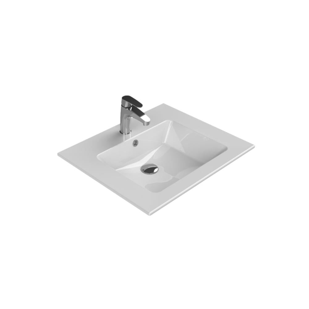 Turkuaz Cerastlye İbiza Etajerli Lavabo 61X51Cm 050100-U resmi