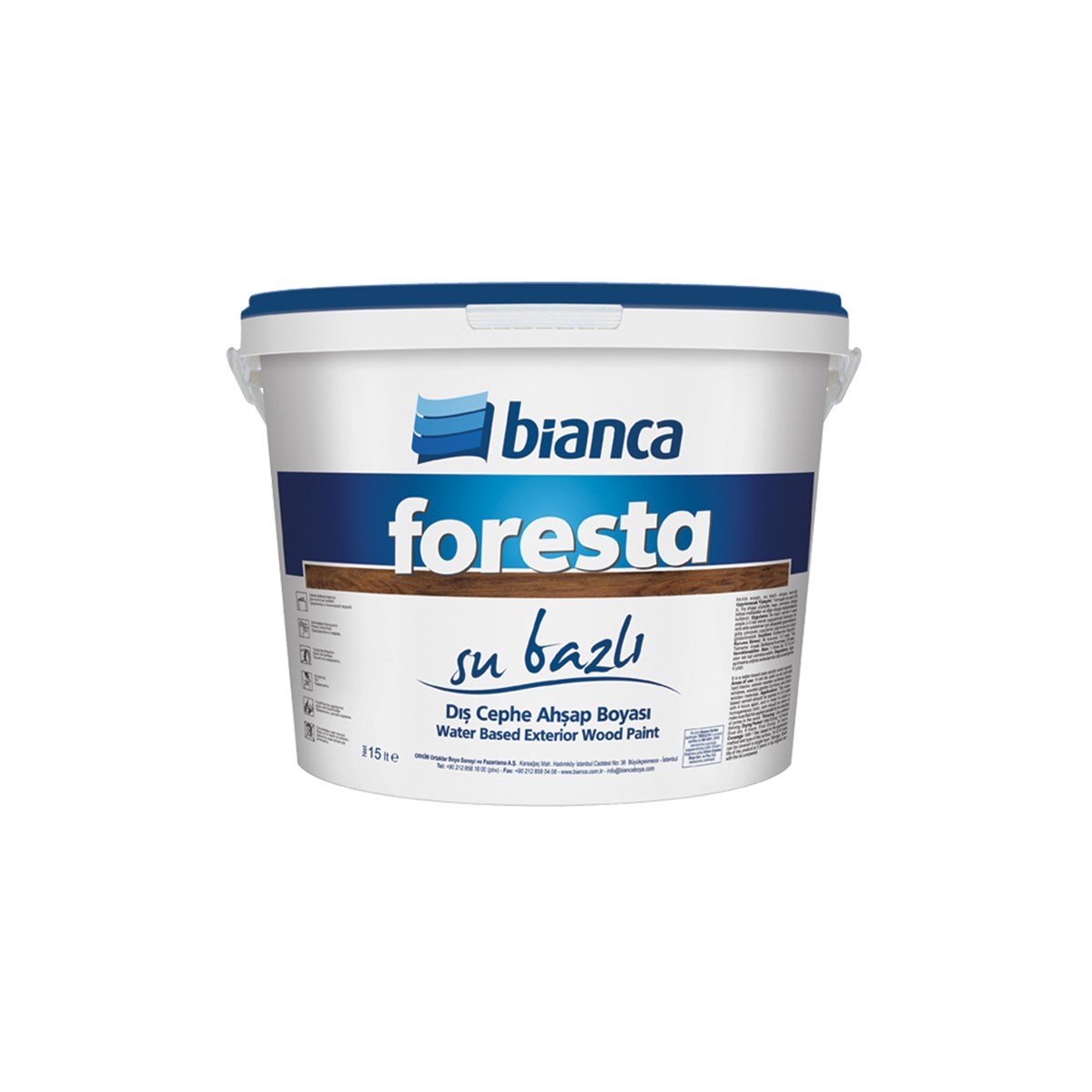 Bianca Foresta Su Bazlı Ahşap Boyası 2,50 Lt resmi