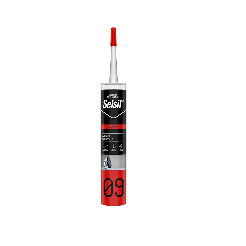 Selsil X Isı Silikonu Kırmızı 150 Derece 280 Ml resmi