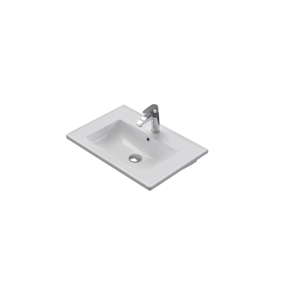 Turkuaz Cerastyle Arte Plus Etajerli Lavabo 65X45 Cm 047300-U resmi