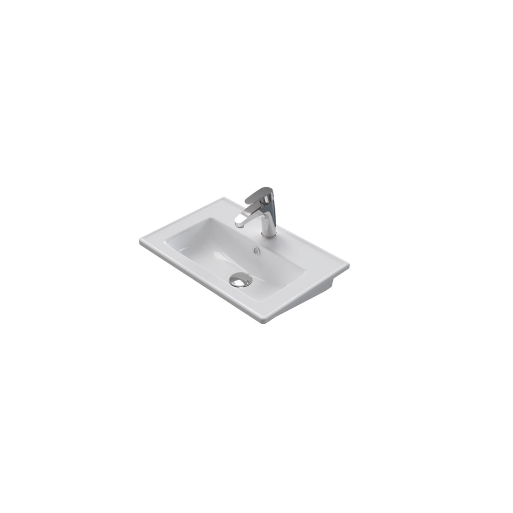 Turkuaz Cerastyle Arte Plus Etajerli Lavabo 55X36 Cm 047200-U resmi