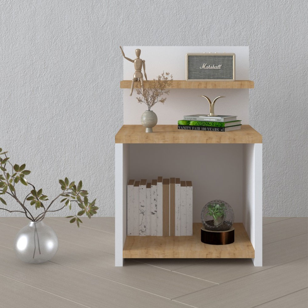 Bgr Komodin Beyaz-Safir Meşe 301-Bs resmi