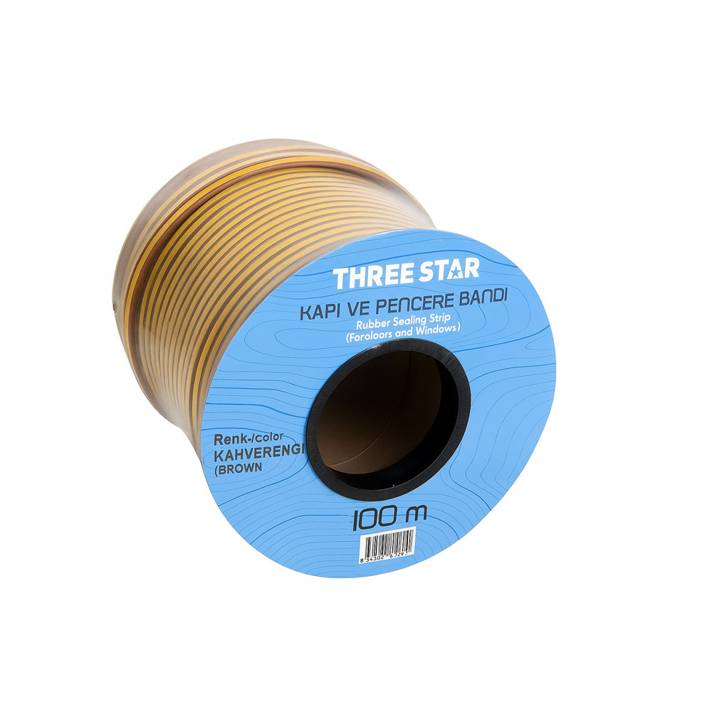 Kapı Pencere Fitili İzolasyon Bandı Kahve 50X2 100 Metre resmi