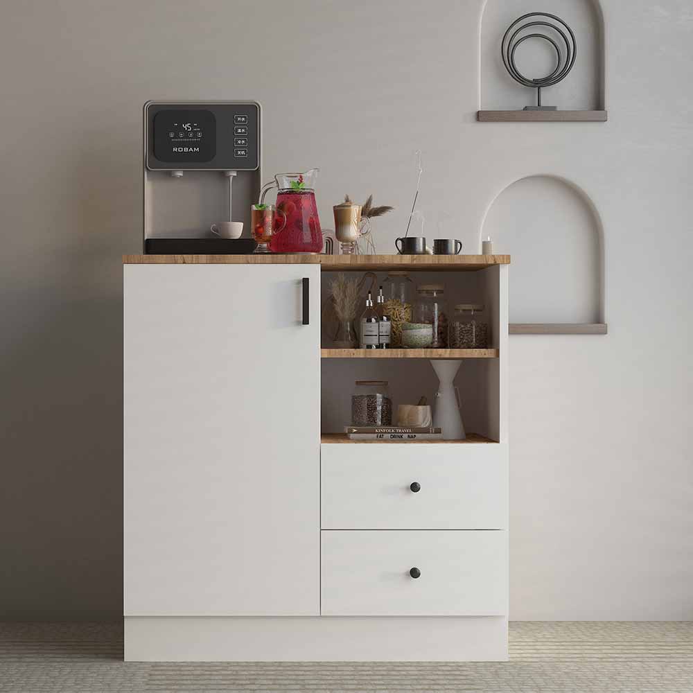 Bgr Kahve Köşesi Dolap Beyaz-Safir Meşe 2025 resmi