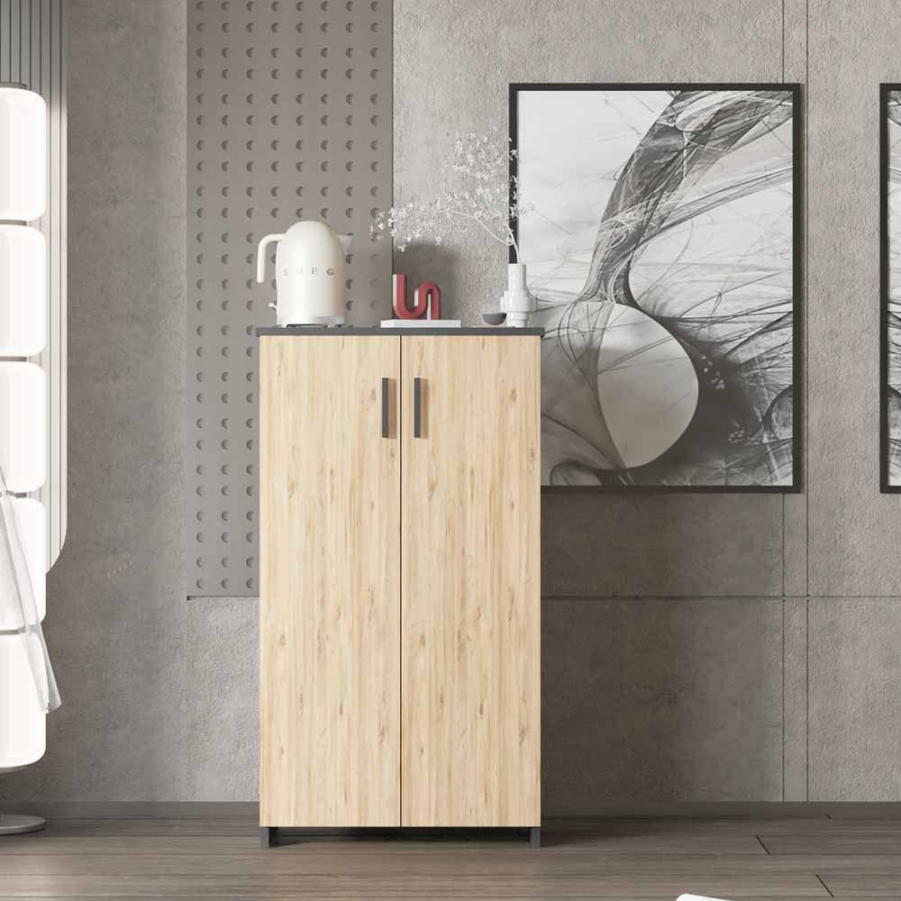 Bgr Çok Amaçlı Dolap Antrasit-Safir Meşe 5792 resmi