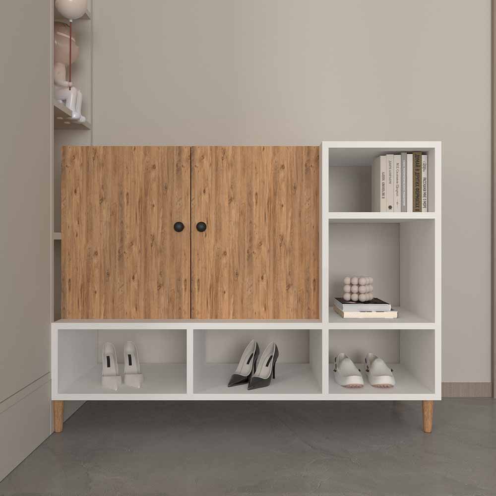 Bgr Ayakkabılık Beyaz-Atlantik Çam 5738-Baç resmi