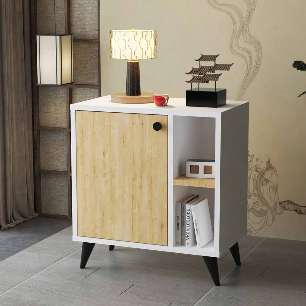 Bgr Komodin Beyaz-Safir Meşe 2510-Sb resmi