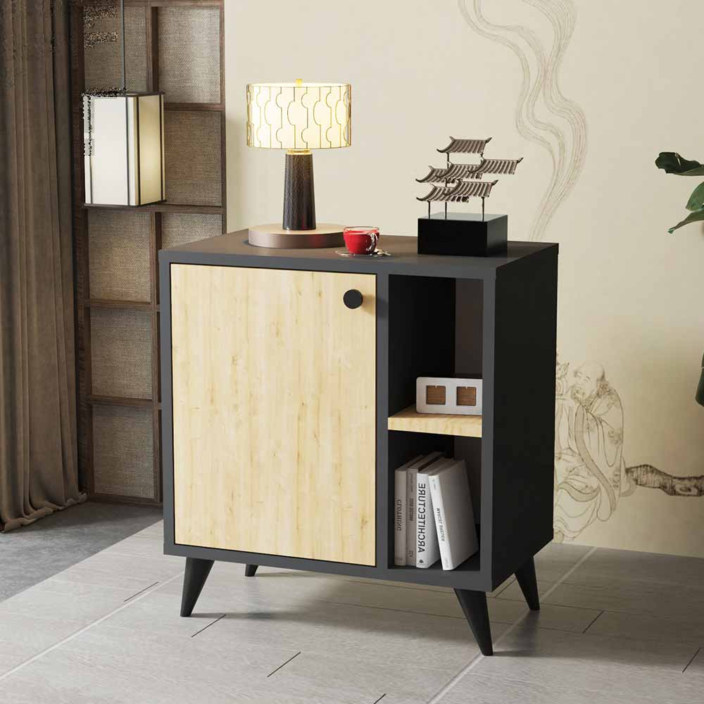 Bgr Komodin Antrasit-Safir Meşe 2510-As resmi