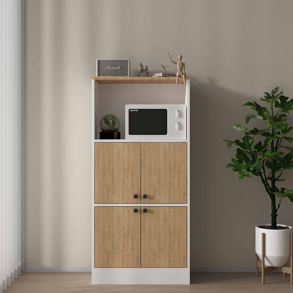 Bgr Mutfak Dolabı Beyaz-Safir Meşe 2506-Aa resmi