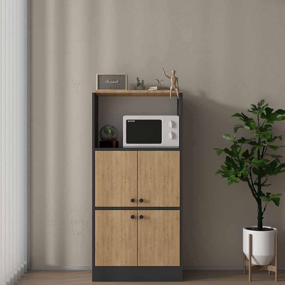 Bgr Mutfak Dolabı Antrasit-Safir Meşe 2506-Aa resmi