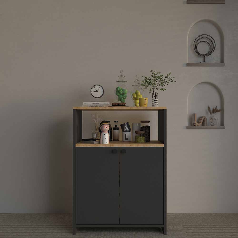 Bgr Mutfak Dolabı Antrasit-Safir Meşe 2504-Aa resmi