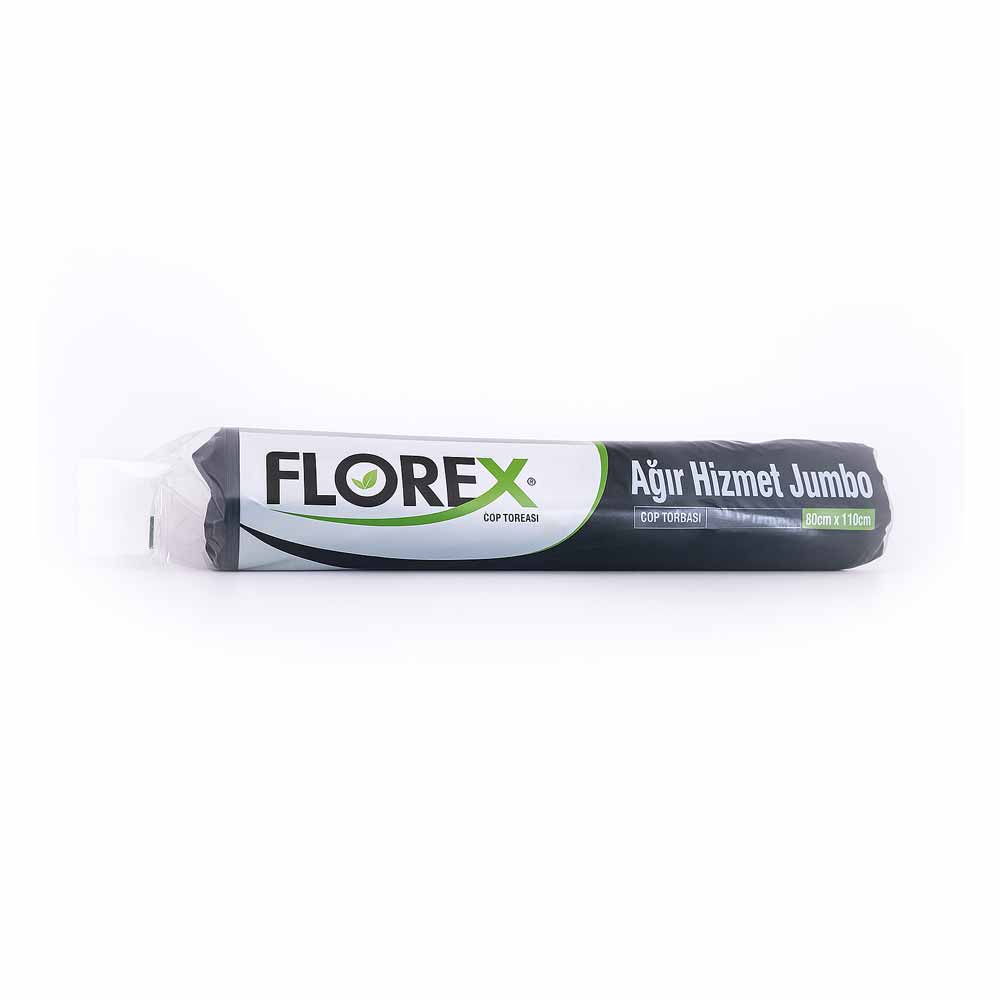 Florex 617 Ağır Hizmet Jumbo Çöp Poşeti 80X110Cm 10 Rulo (1 Rulo 10 Adet) resmi