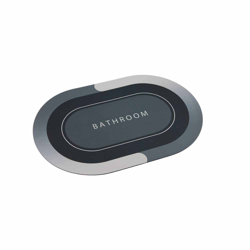 Sihirli Banyo Paspası Su Emici Füme Oval Efe-5838T resmi