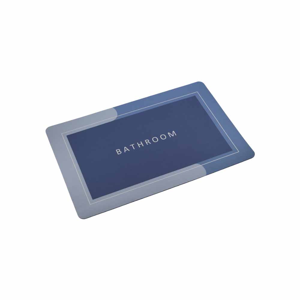 Sihirli Banyo Paspası Su Emici Mavi Diktördgen Efe-5838C resmi