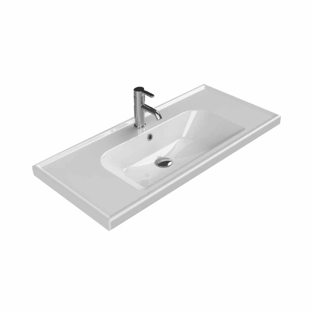 Turkuaz Cerastyle Frame Etajerli Lavabo 100X45Cm 031400-U resmi