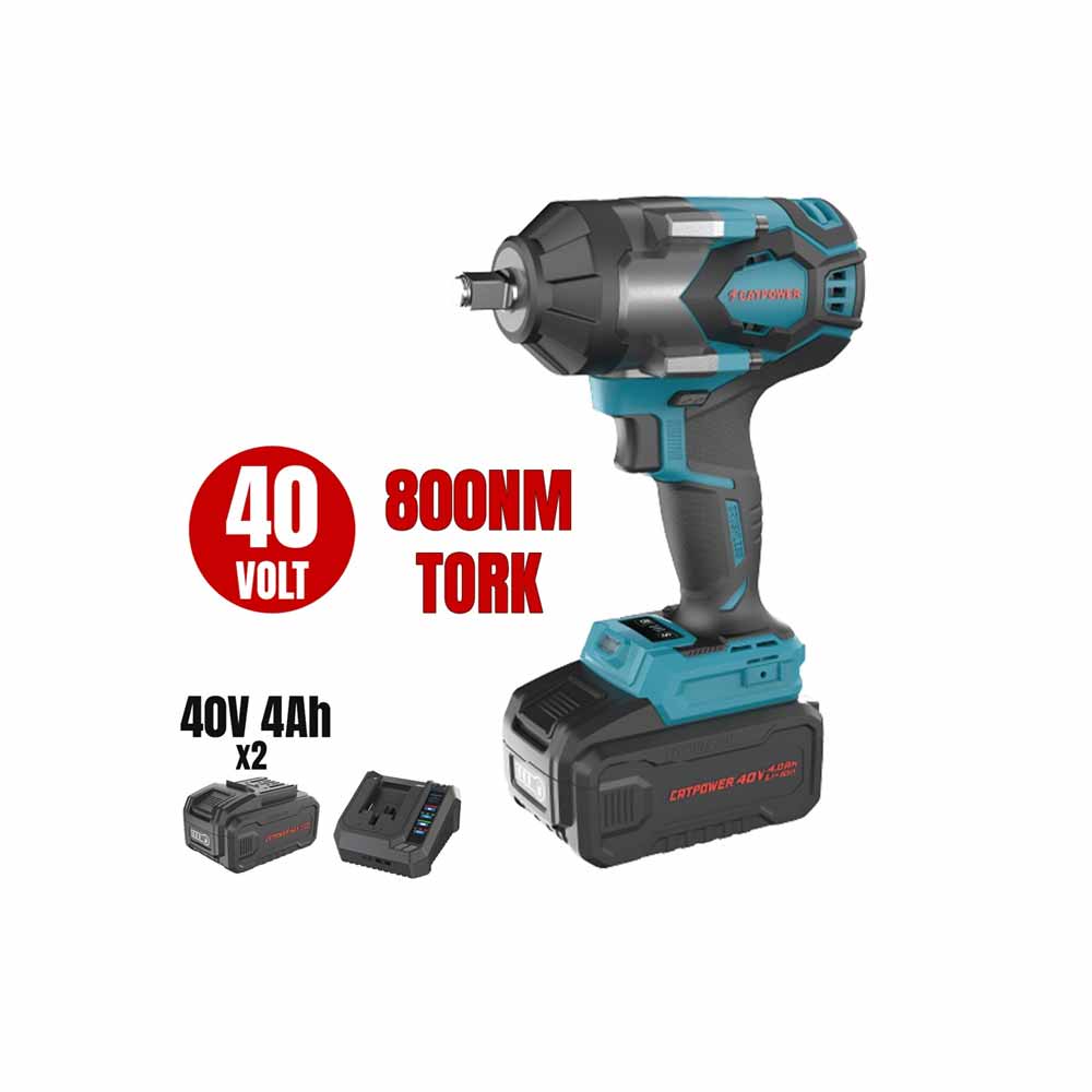 Catpower 4423 Set Akülü Somun Sıkma Kömürsüz 40V 2X4.0Ah resmi