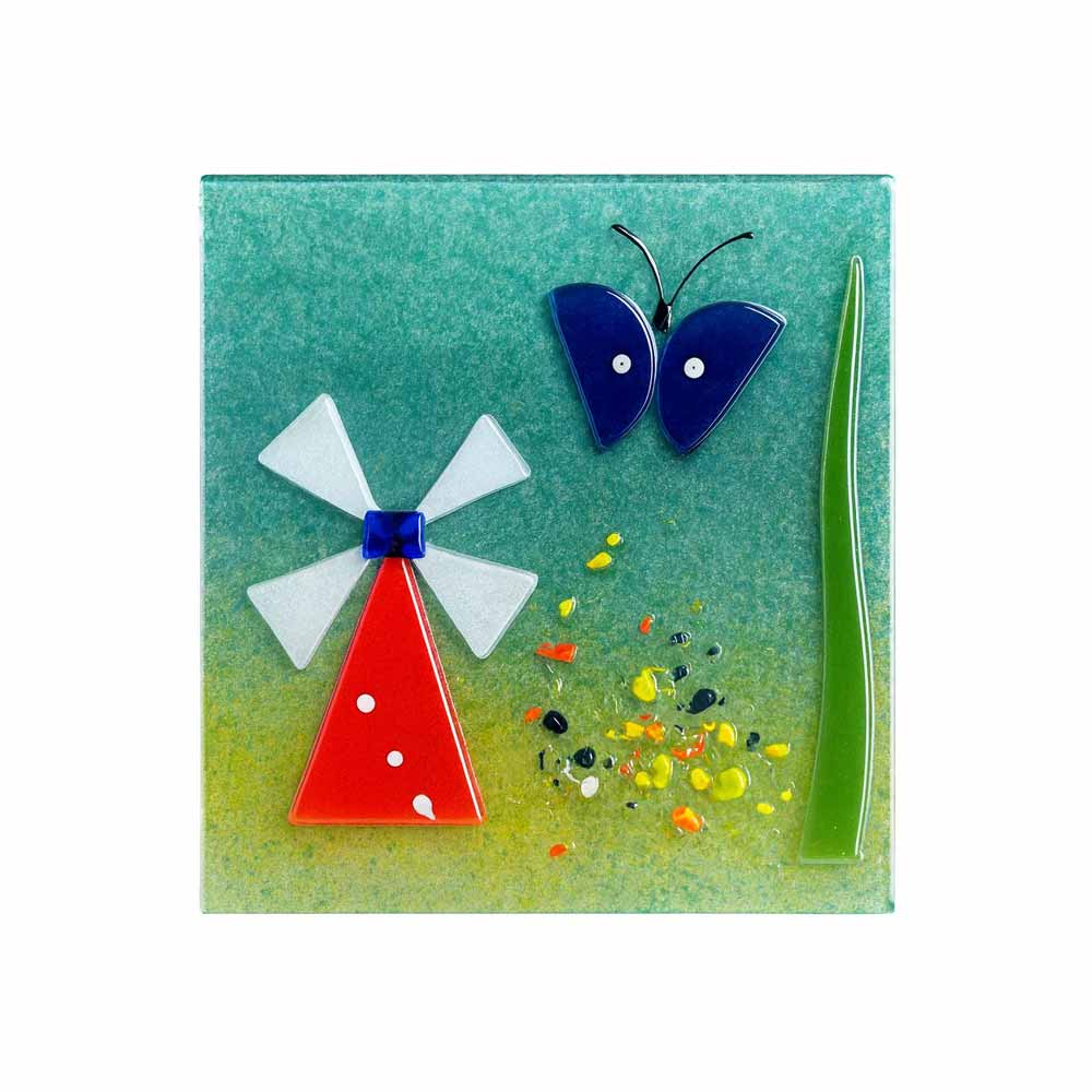 Füzyon Cam Gider Kapağı 15X15 Kelebek-Değirmen resmi