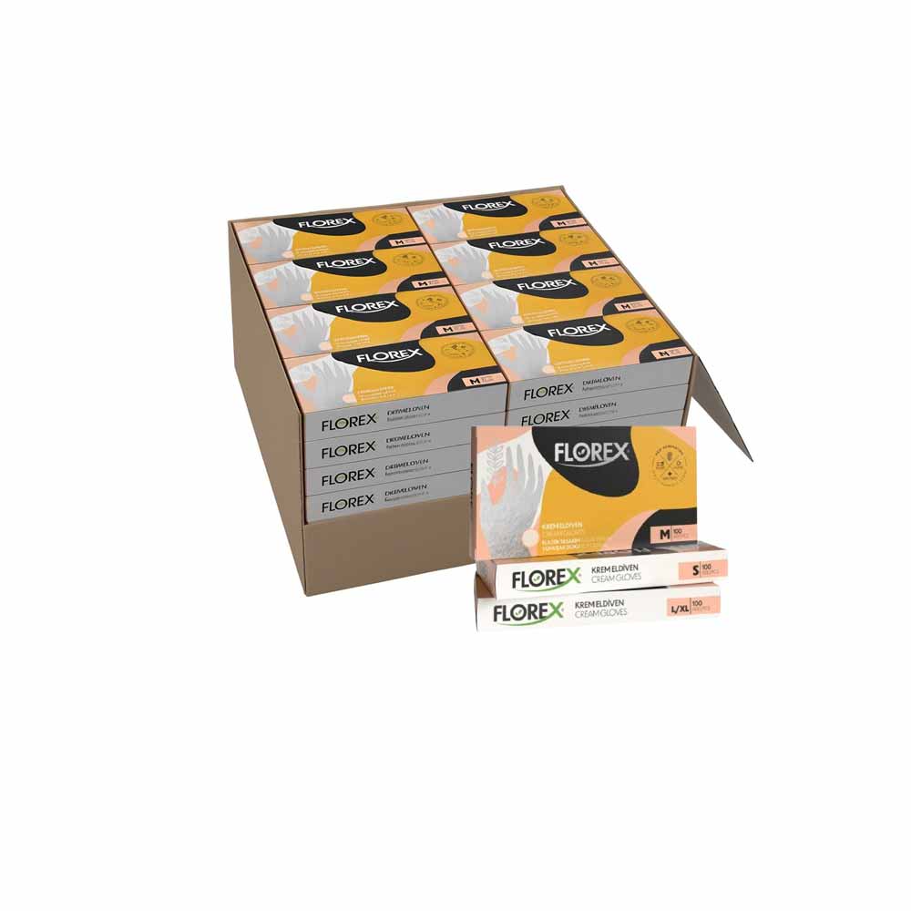 Florex Eldiven Krem S Beden 100'Lü X 20 Paket resmi