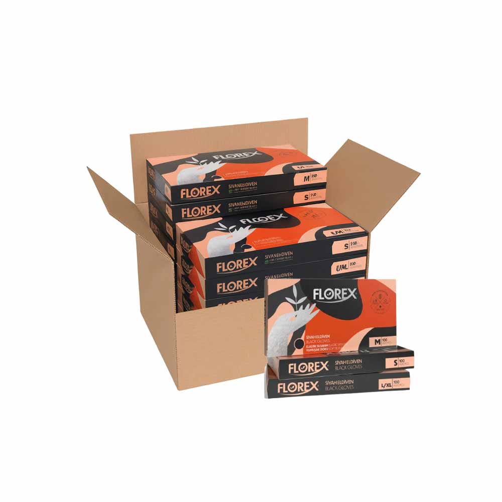 Florex Eldiven Siyah S Beden 100'Lü X 20 Paket resmi