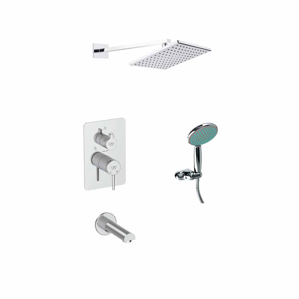Gpd Aduro Ankastre Duş Seti Krom resmi