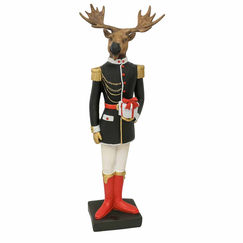 Süvari Yılbaşı Geyik Karşılama Heykeli Büyük Boy 135 Cm Moz-3 resmi