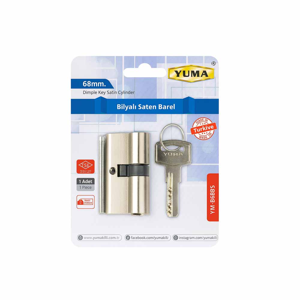 Yuma Bilyalı Barel Nikel 68mm Ym-b68bs resmi