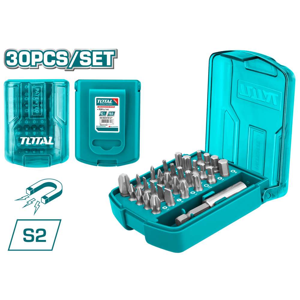 Total 30 Parça Bits Uç Seti 25mm  TACSD10306 resmi